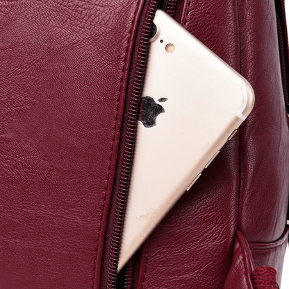 Women's leather backpack - Ada