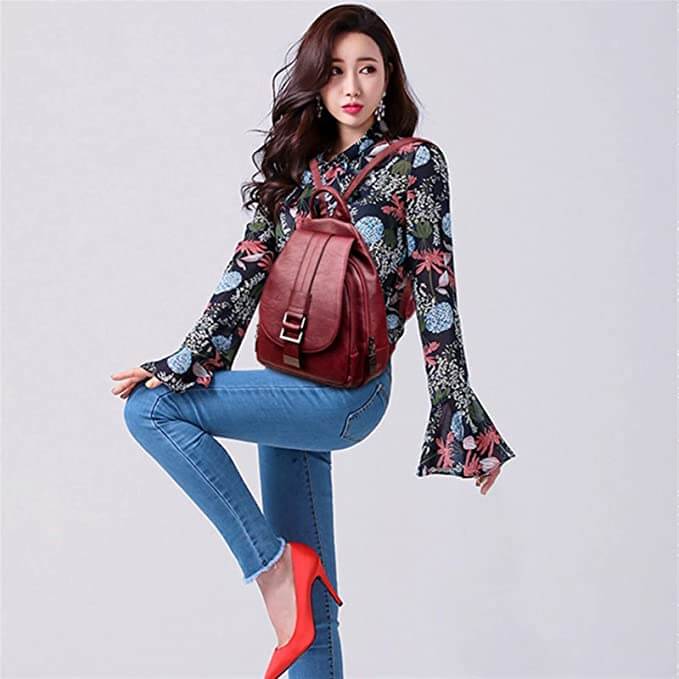 Women's leather backpack - Ada