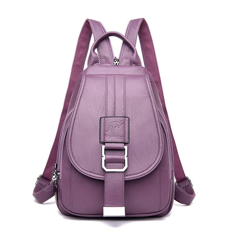 Women's leather backpack - Ada