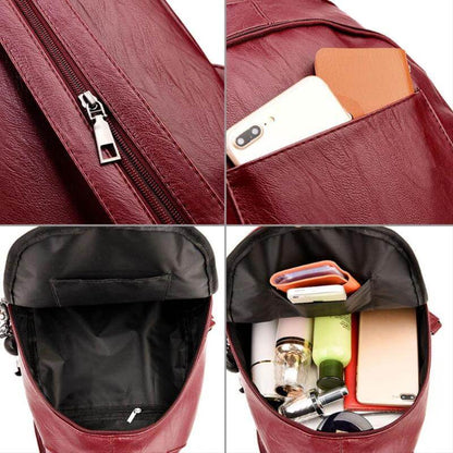 Women's leather backpack - Ada